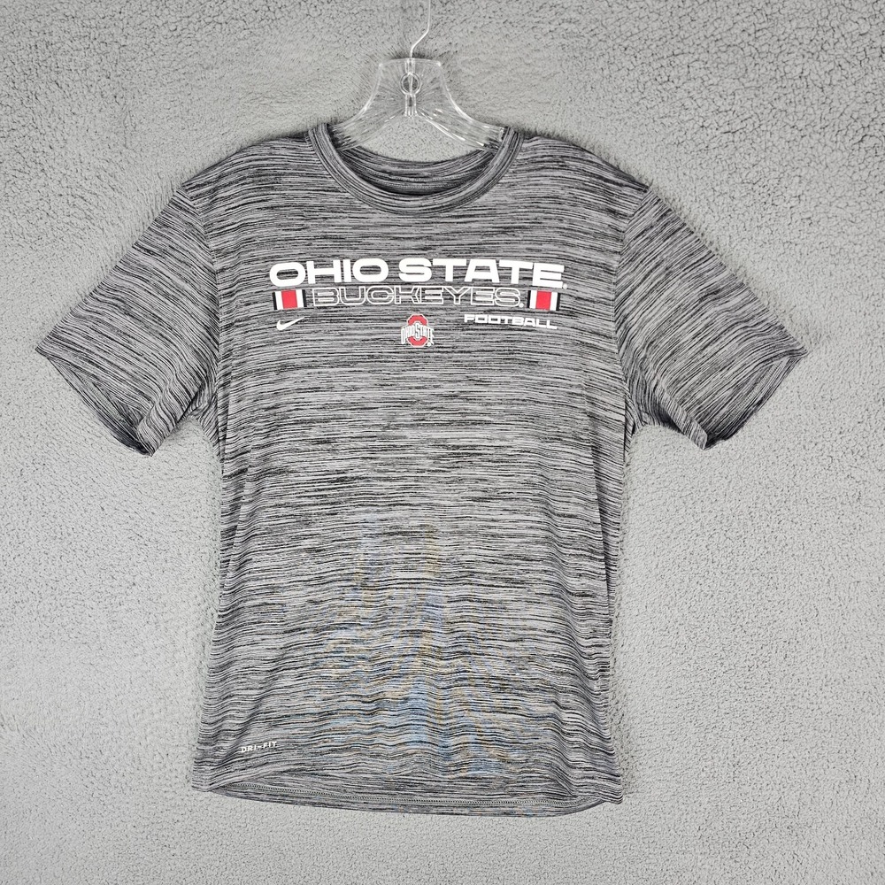 Ohio State Buckeyes Tee Shirt Mens M Gray Nike NCAA Football Sports DH7979-060